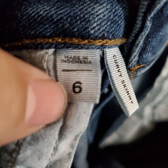 Loft Jeans Womens Size 6 Blue Curvy Skinny Stretch Denim - Picture 4 of 12